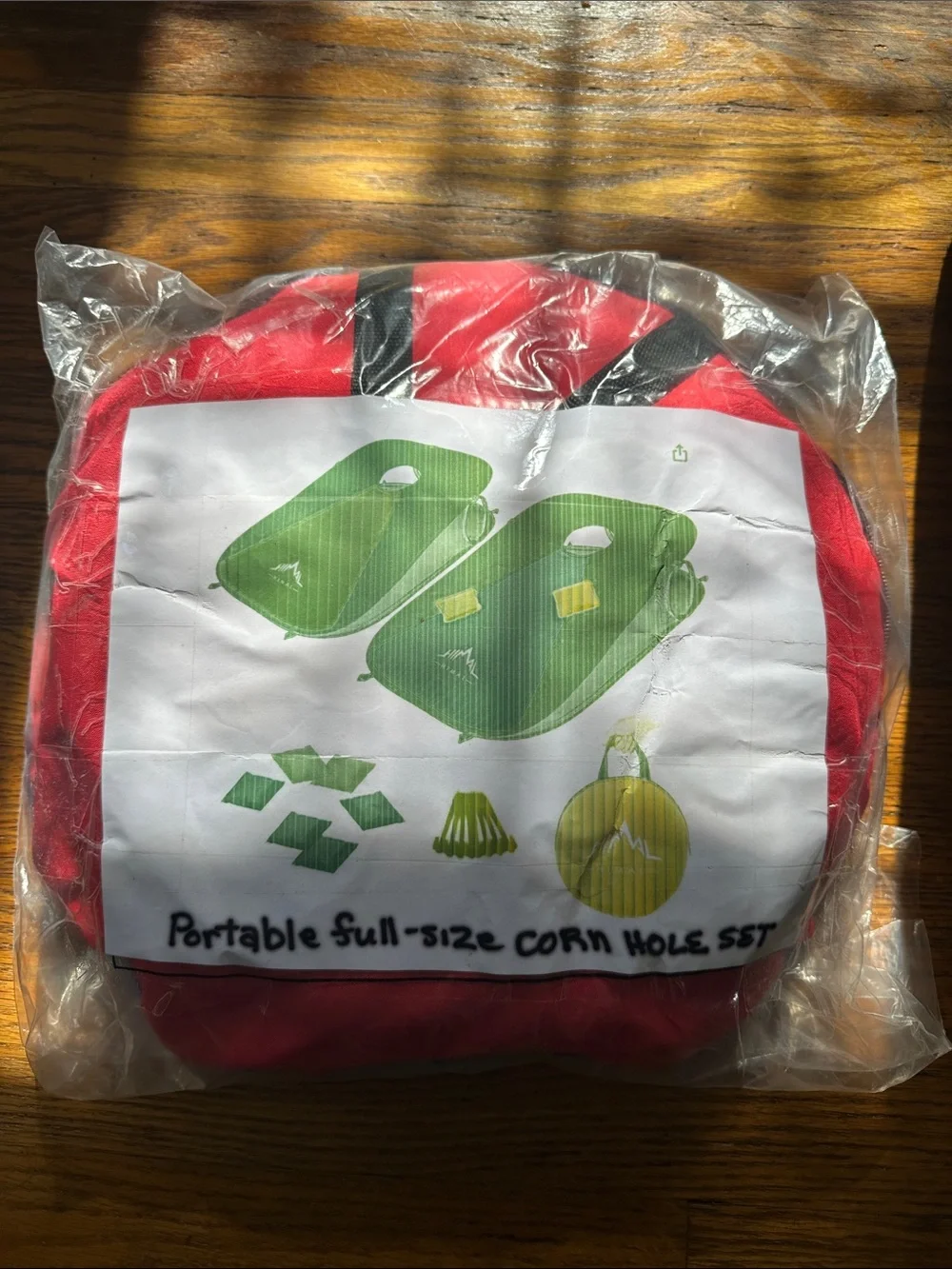 Portable Full-Size Corn Hole Set - Red